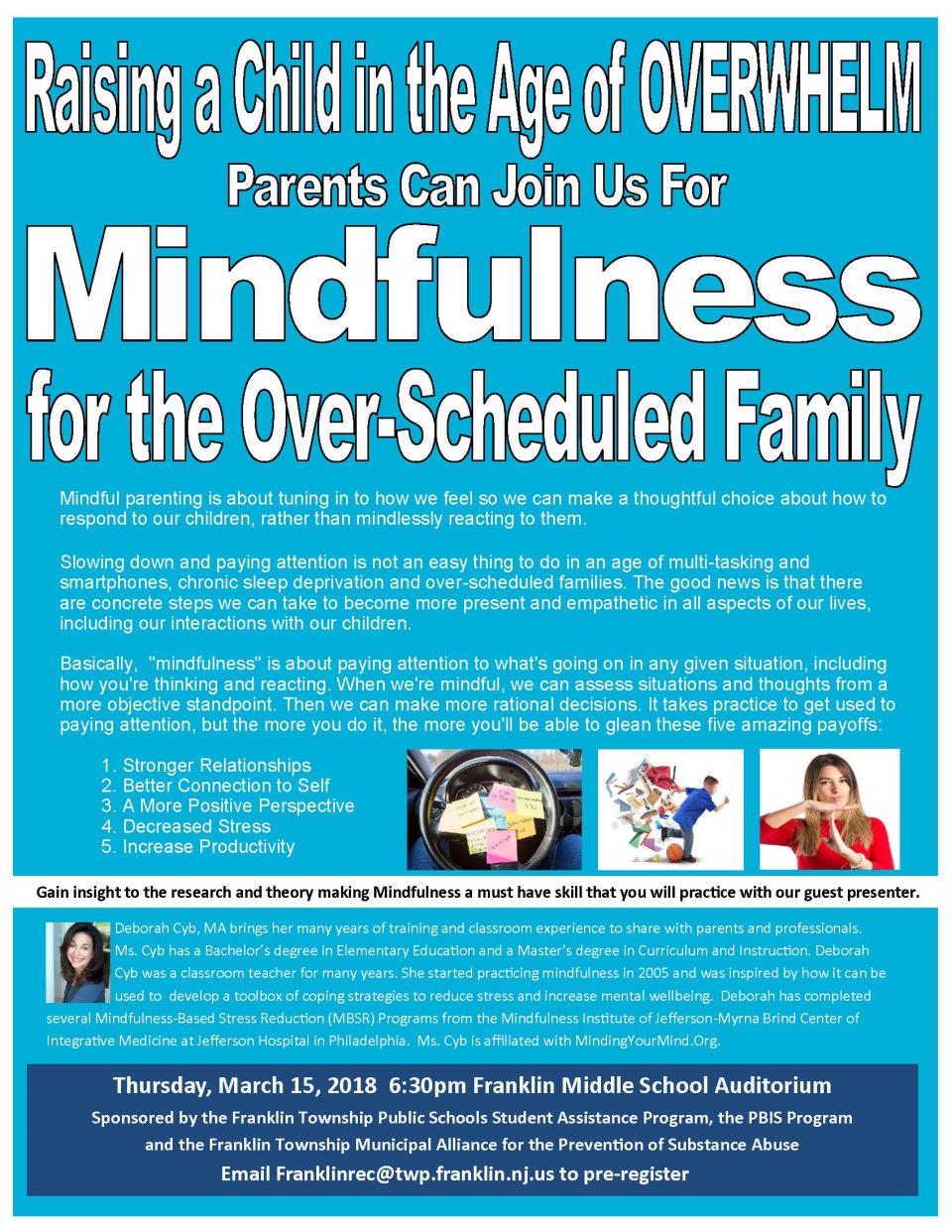 Mindfulness workshop at FMS 3.15.18 for parents