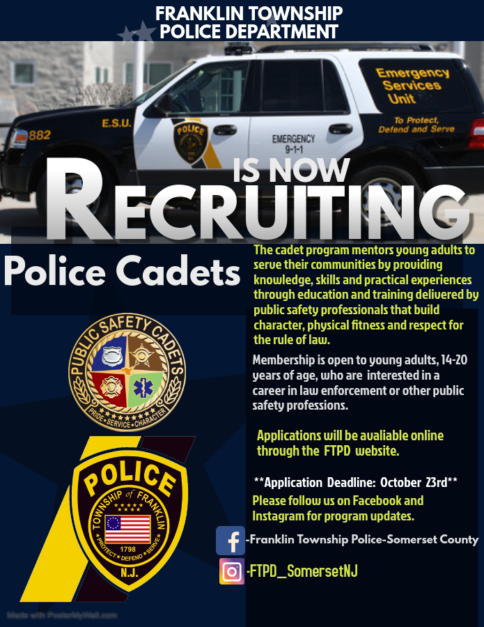 FTPD Cadet Program Flyer - Date updated