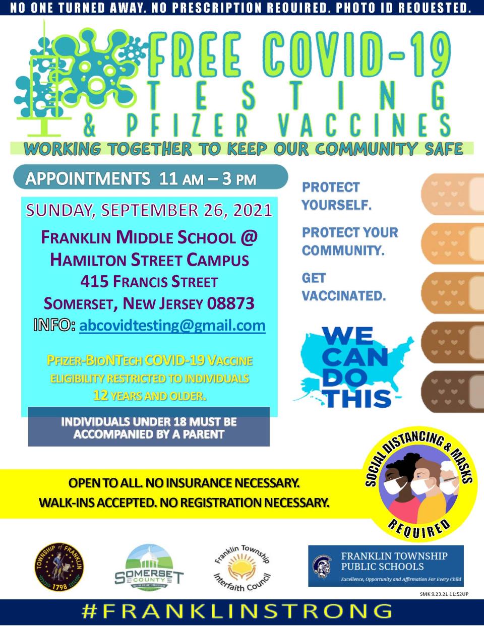 9.26.2021. COVID+Vaccine Clinic Flyer