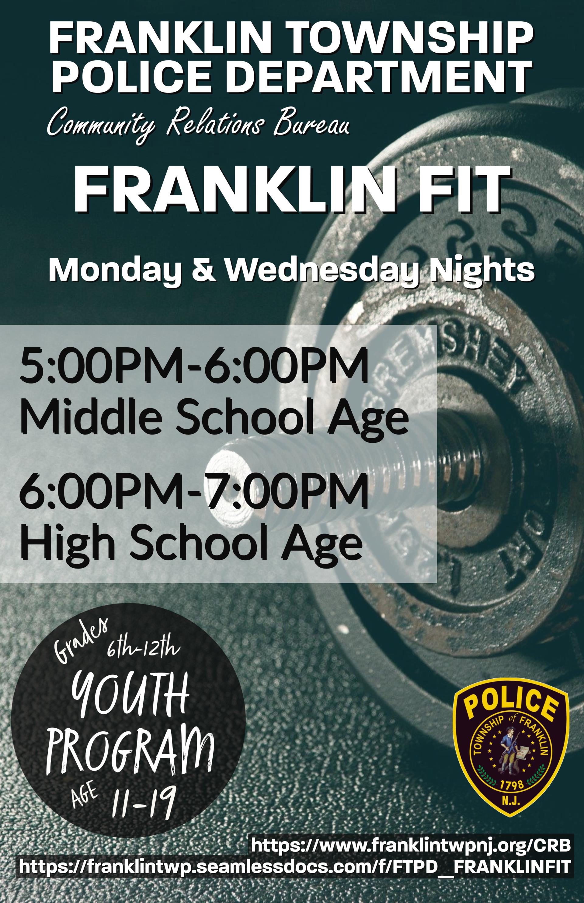 FTPD Franklin Fit flyer