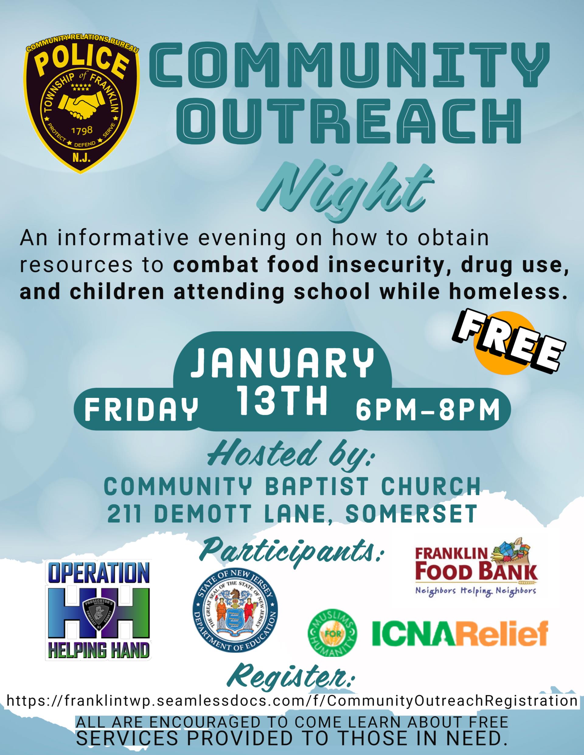 community outreach night