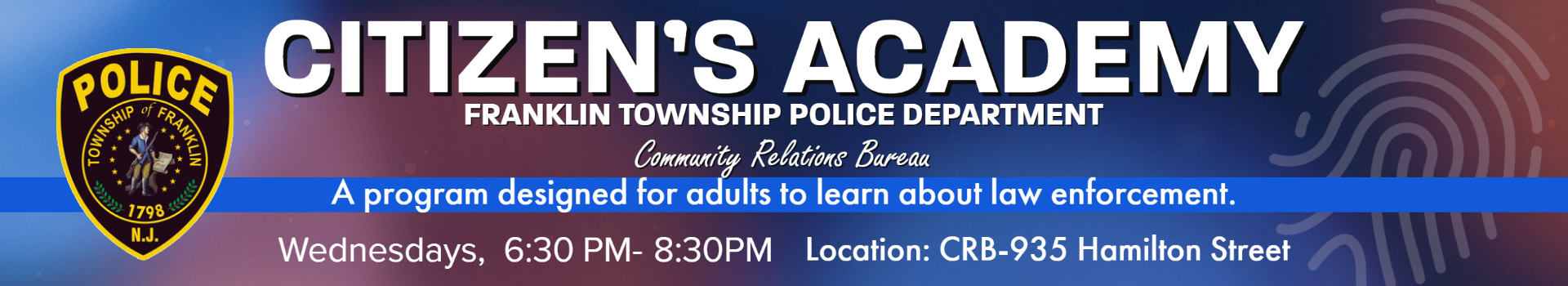 FTPD citizen academy banner