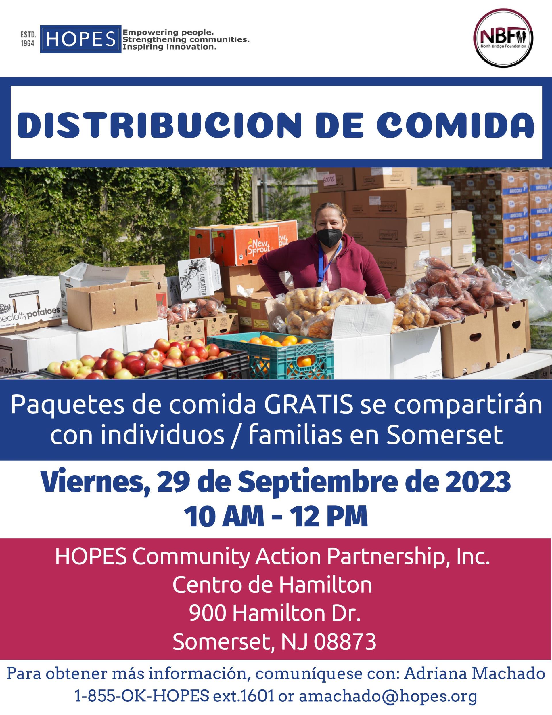 HOPES food distribution spanish