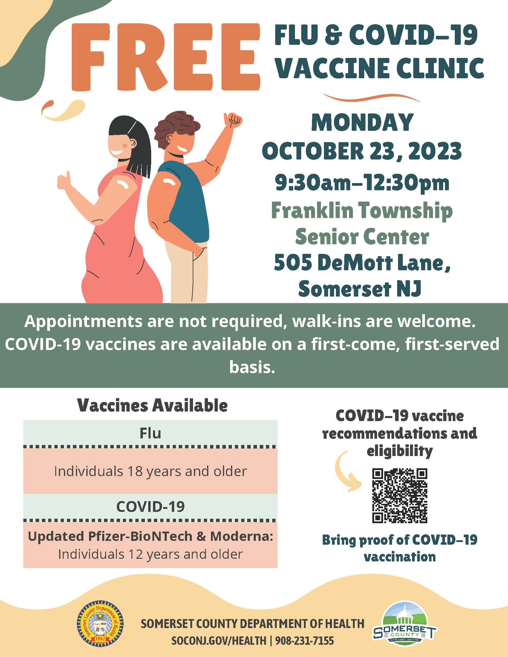 Franklin Senior Center - October 23 Flu and COVID