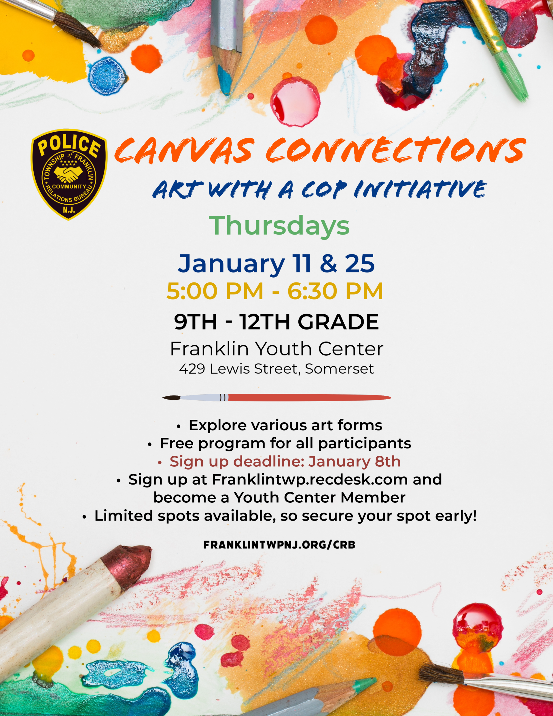 Art with a cop-Canvas Connections-1-flyer