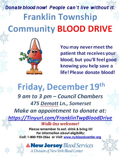 Blood drive december 19th