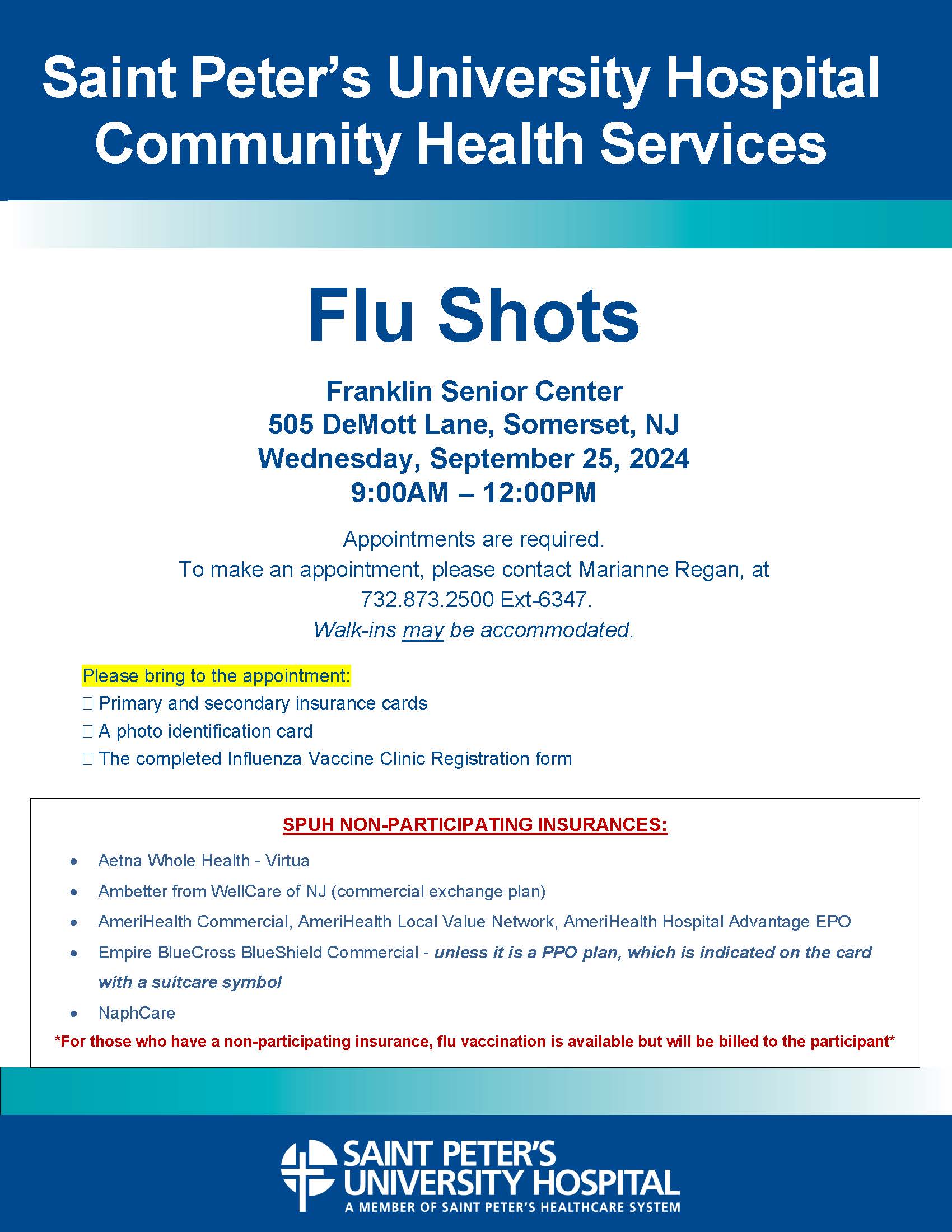 Sep 25 Franklin Senior Center Flu Flyer 2024