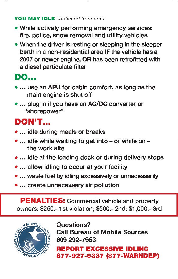 Idling Regulations 2