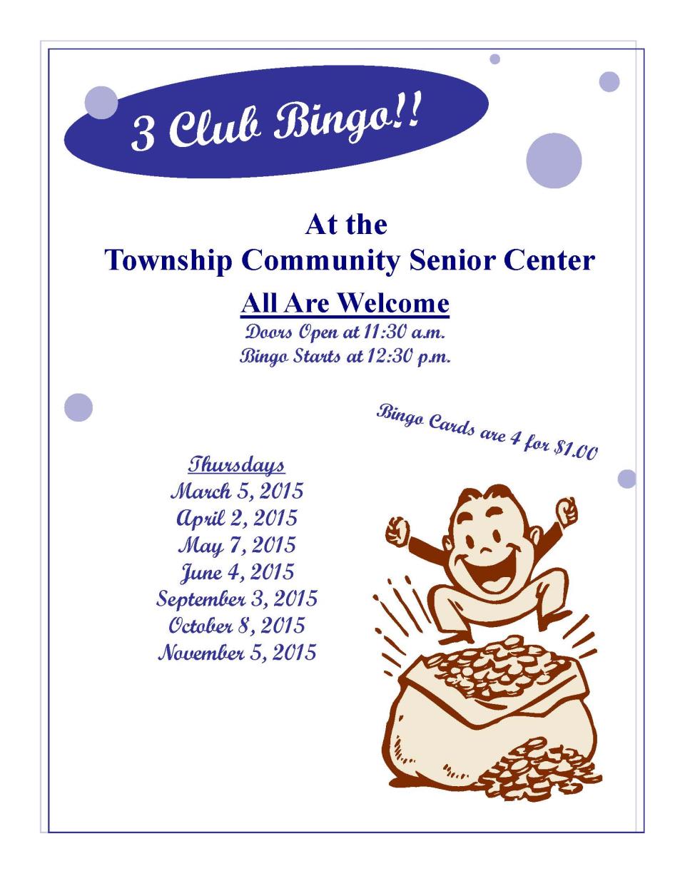 Club Bingo Flyer 2015