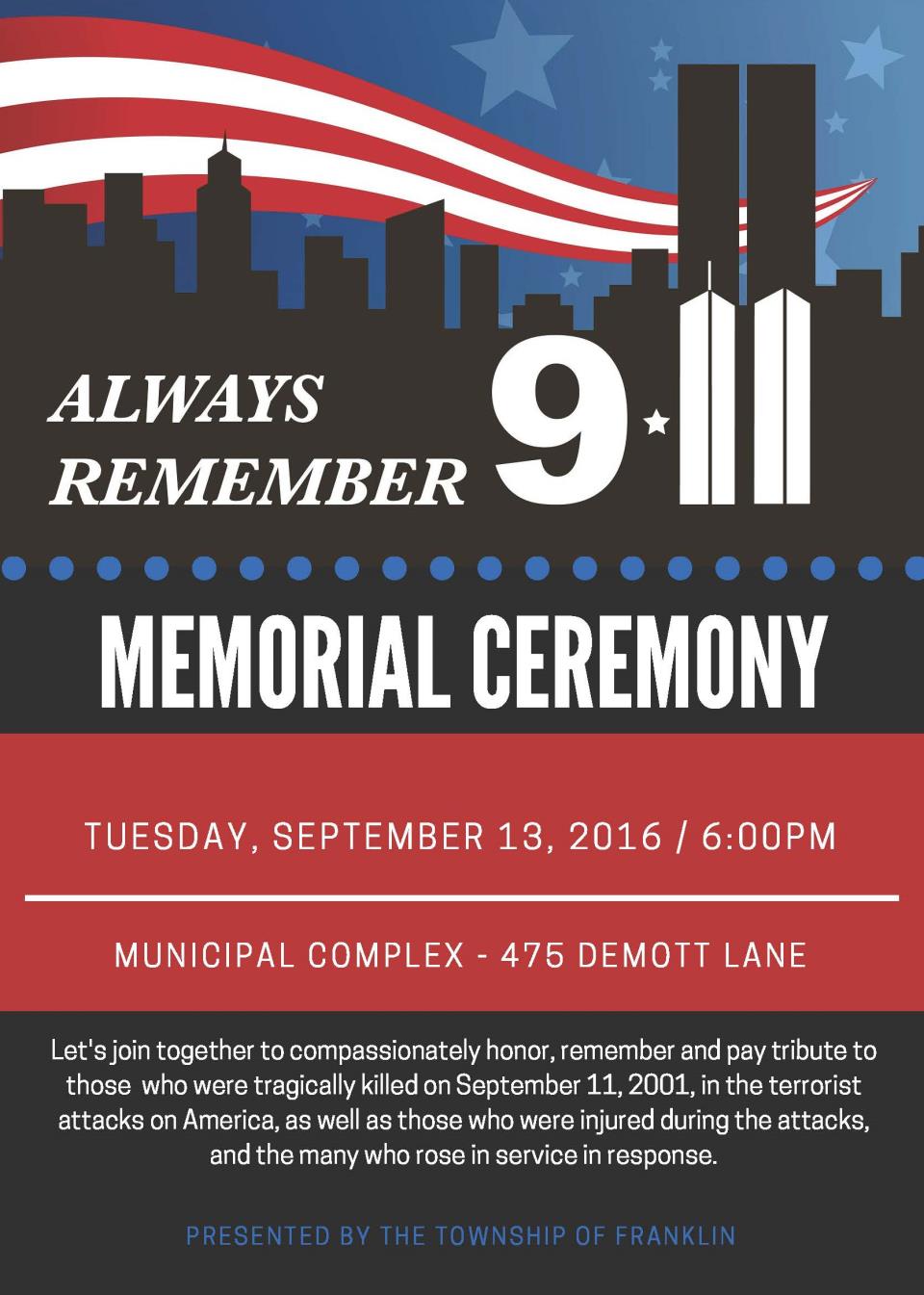 9-11 Dedication Ceremony