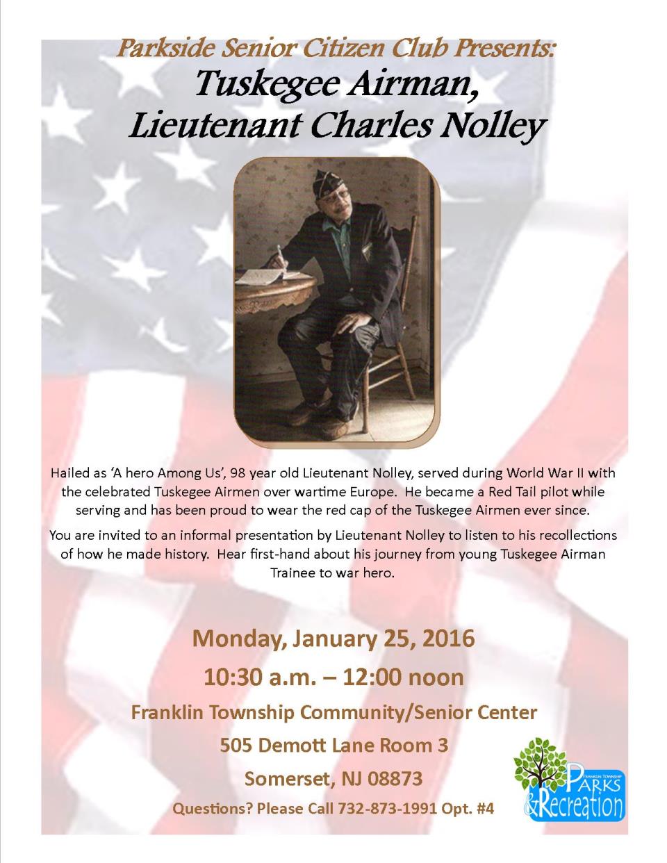 Tuskegee Airman Lt. Charles Nolley flier1