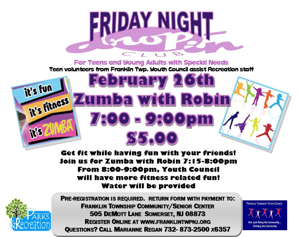 February 2016 Zumba Friday Night Drop In Web Pic