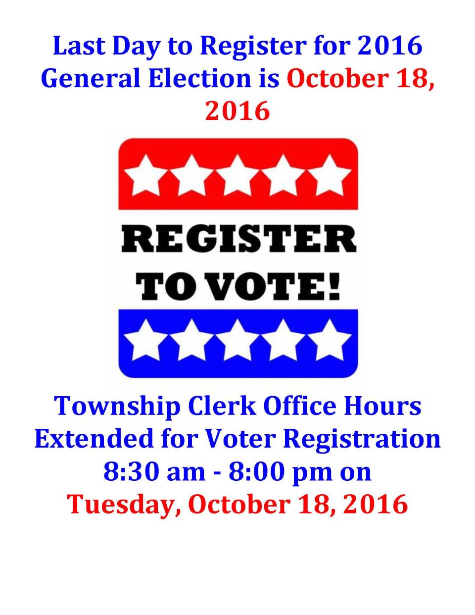 Final Day - Voter Registeration 2016 General Election